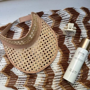 Adult Rattan & Leather Visor - Nude<Boutique Bonita Discount