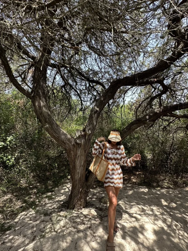 Adult Rattan & Leather Visor - Tan<Boutique Bonita Best