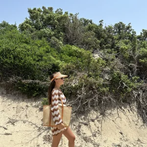 Adult Rattan & Leather Visor - Tan<Boutique Bonita Best