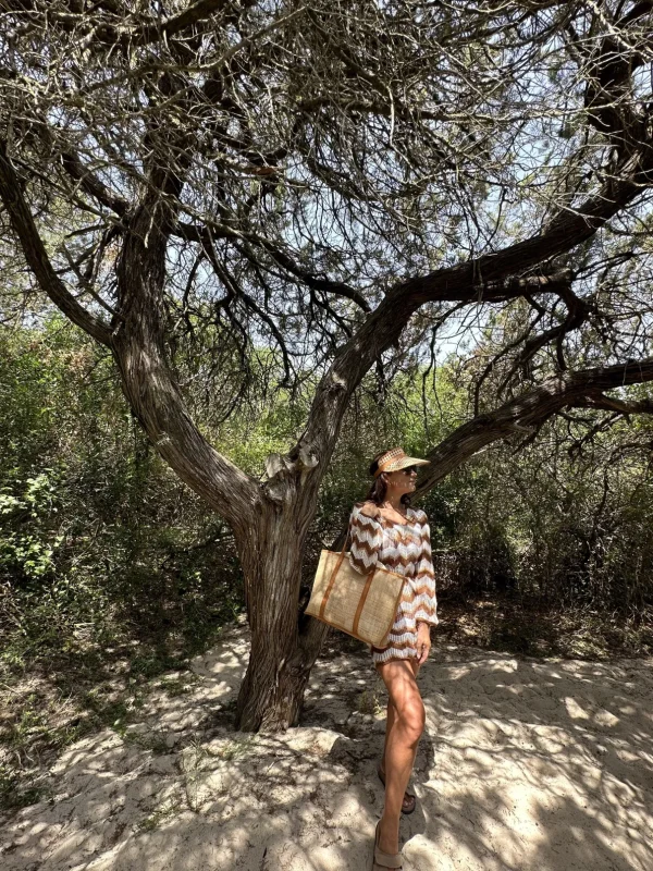 Adult Rattan & Leather Visor - Tan<Boutique Bonita Best