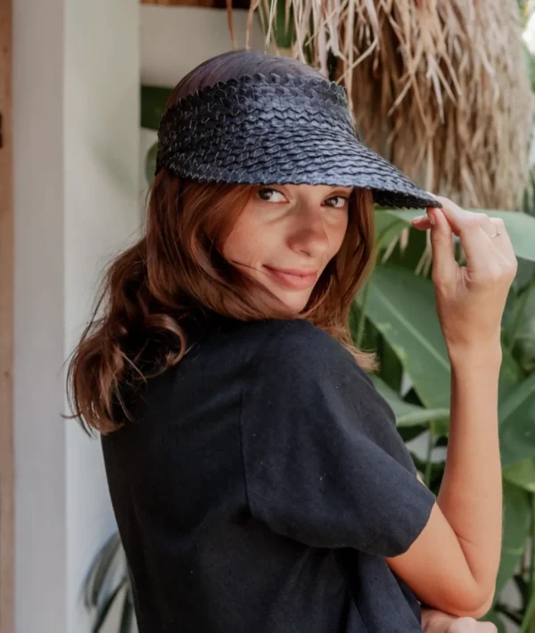 Adult Rattan Visor - Black<Boutique Bonita Best