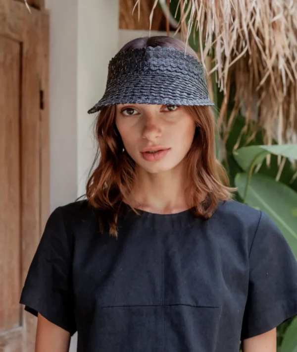 Adult Rattan Visor - Black<Boutique Bonita Best