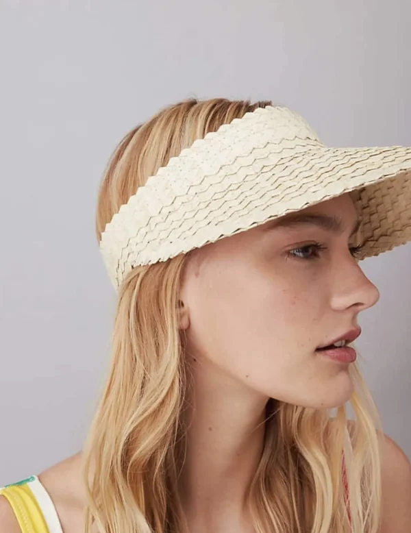 Adult Rattan Visor - Cream<Boutique Bonita Fashion
