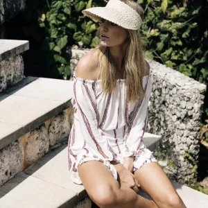 Adult Rattan Visor - Cream<Boutique Bonita Fashion