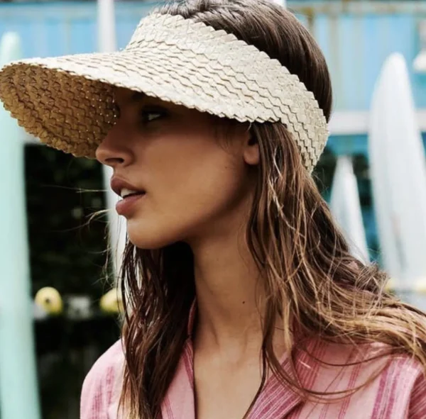 Adult Rattan Visor - Cream<Boutique Bonita Fashion