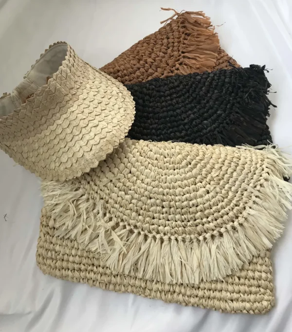Adult Rattan Visor - Cream<Boutique Bonita Fashion