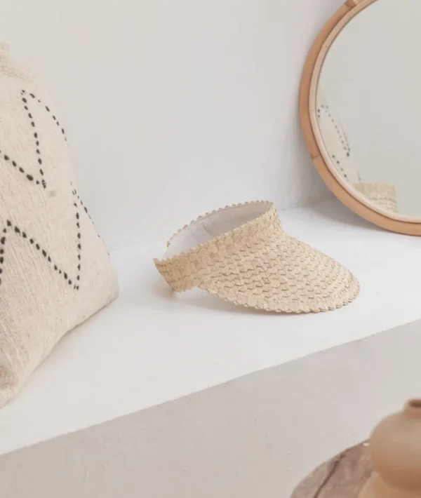 Adult Rattan Visor - Cream<Boutique Bonita Fashion