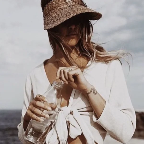 Adult Rattan Visor - Tan<Boutique Bonita Best