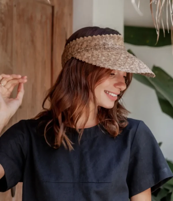 Adult Rattan Visor - Tan<Boutique Bonita Best