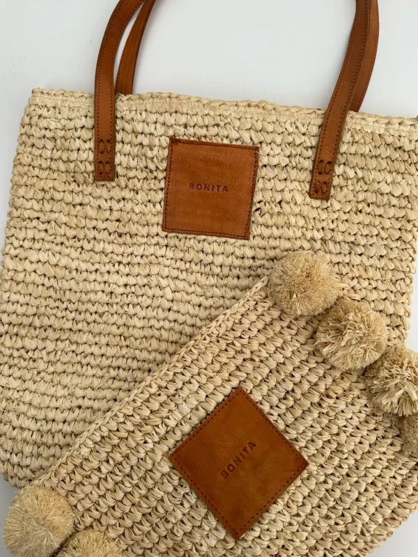 BONITA - Raffia palm clutch<Boutique Bonita Sale
