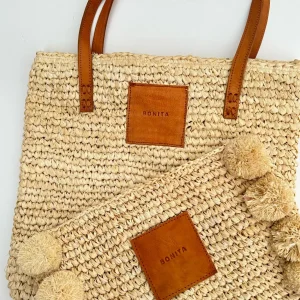 BONITA - Raffia palm clutch<Boutique Bonita Sale