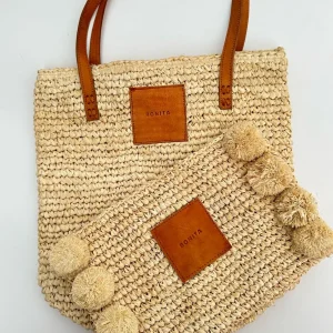 BONITA - Raffia palm clutch<Boutique Bonita Sale