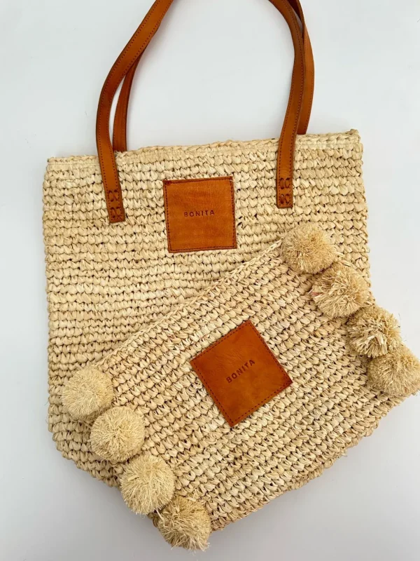 BONITA - Raffia palm clutch<Boutique Bonita Sale