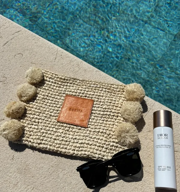 BONITA - Raffia palm clutch<Boutique Bonita Sale