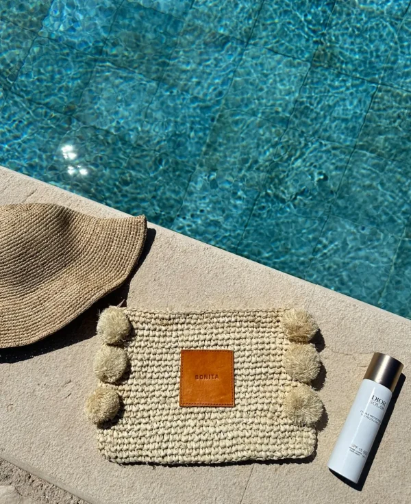 BONITA - Raffia palm clutch<Boutique Bonita Sale