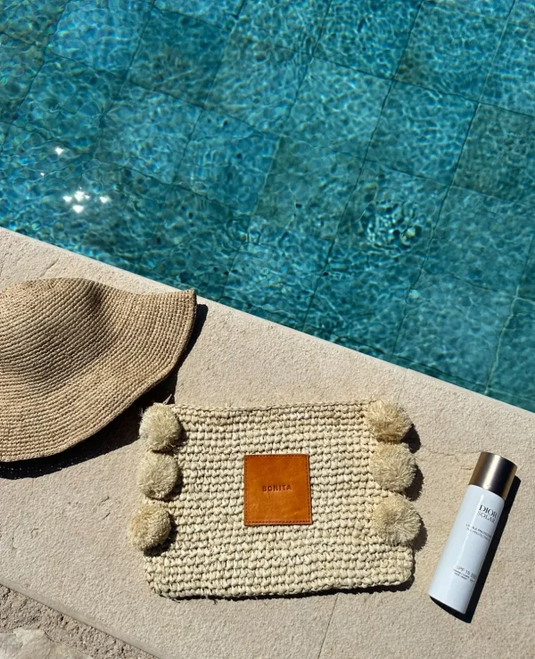 BONITA - Raffia palm clutch<Boutique Bonita Sale