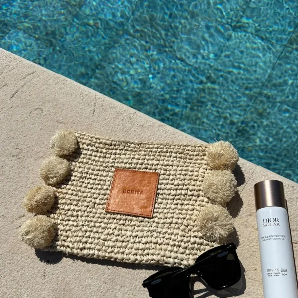 BONITA - Raffia palm clutch<Boutique Bonita Sale