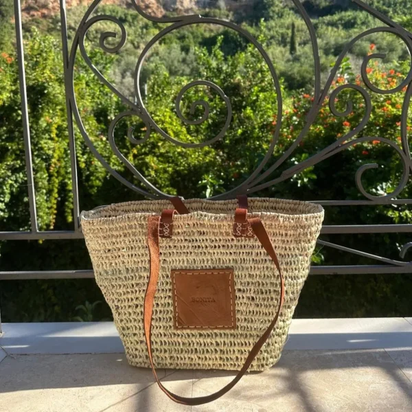 Bonita open weave Palm Basket - Double handle<Boutique Bonita Hot