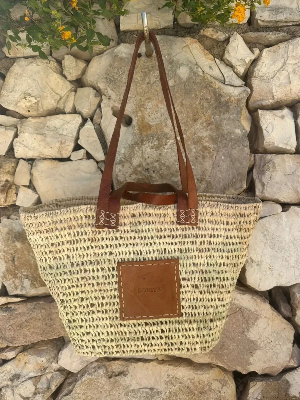Bonita open weave Palm Basket - Double handle<Boutique Bonita Hot
