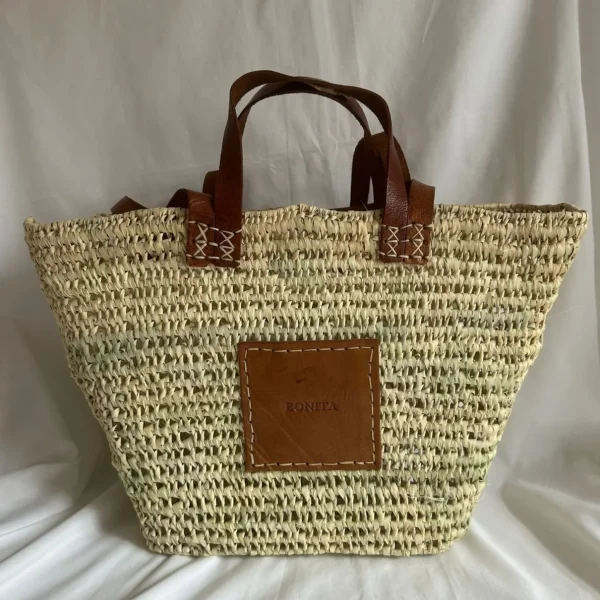 Bonita open weave Palm Basket - Double handle<Boutique Bonita Hot
