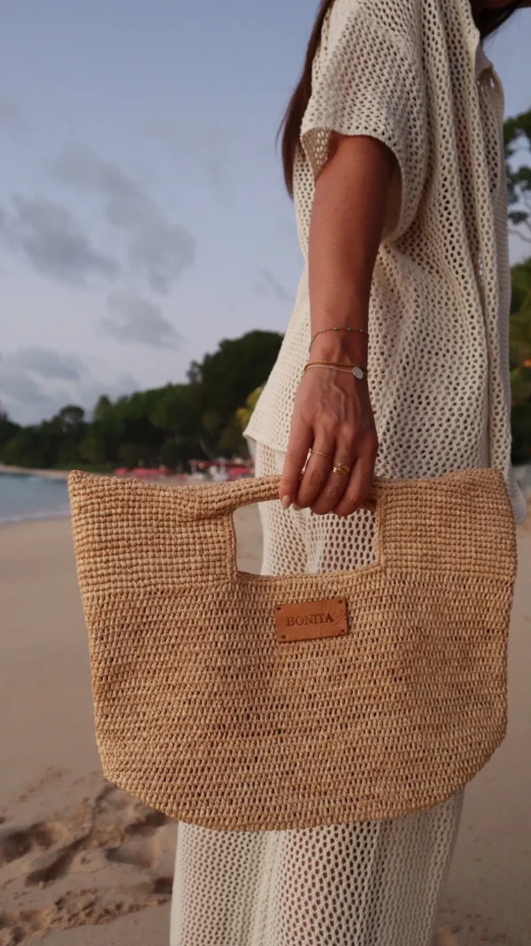 Bonita's Mini Raffia Tote Clutch Bag<Boutique Bonita New