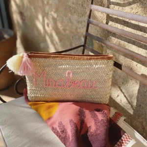Bonita's Palm Leaf Clutch - Embroidered name<Boutique Bonita Online