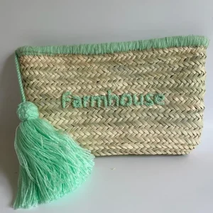 Bonita's Palm Leaf Clutch - Wool Embroidered<Boutique Bonita Discount