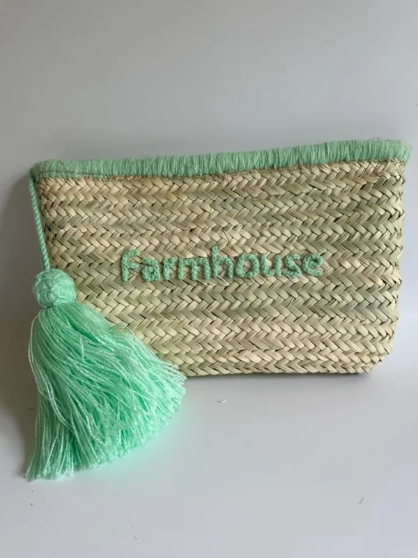 Bonita's Palm Leaf Clutch - Wool Embroidered<Boutique Bonita Discount
