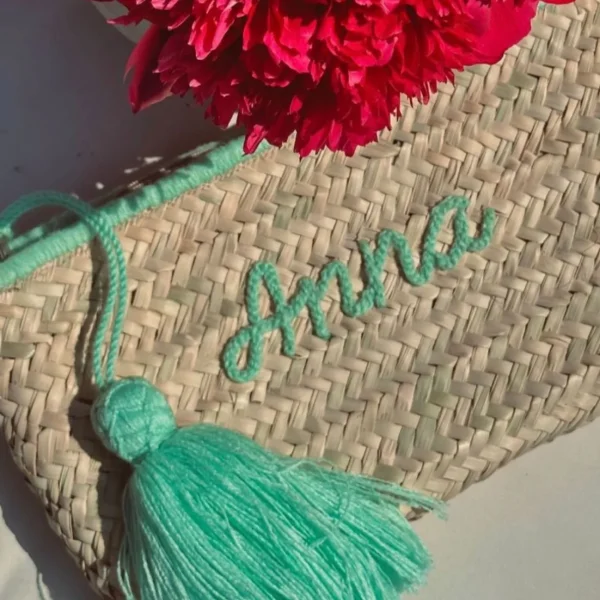 Bonita's Palm Leaf Clutch - Wool Embroidered<Boutique Bonita Discount
