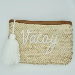 Bonita's Palm Leaf Clutch - Embroidered name<Boutique Bonita Online