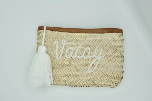 Bonita's Palm Leaf Clutch - Embroidered name<Boutique Bonita Online