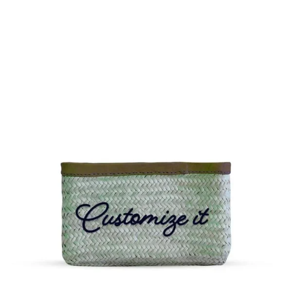 Bonita's Palm Leaf Clutch - Embroidered name<Boutique Bonita Online