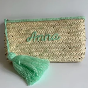 Bonita's Palm Leaf Clutch - Wool Embroidered<Boutique Bonita Discount