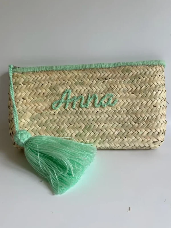 Bonita's Palm Leaf Clutch - Wool Embroidered<Boutique Bonita Discount