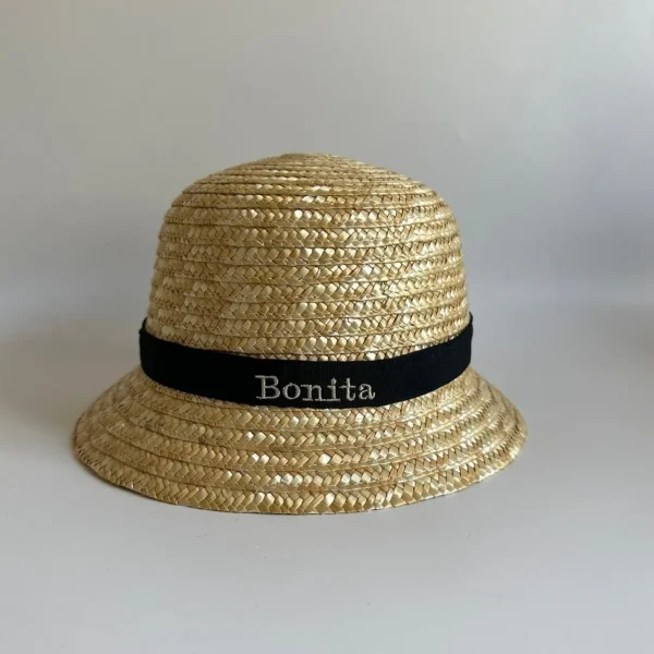 Bonita's Personalised Baby Straw Bucket Hat<Boutique Bonita Discount