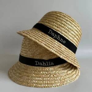 Bonita's Personalised Baby Straw Bucket Hat<Boutique Bonita Discount