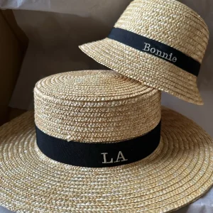Bonita's Personalised Baby Straw Bucket Hat<Boutique Bonita Discount