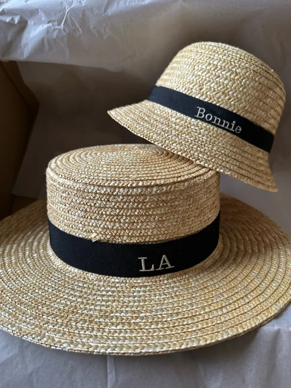 Bonita's Personalised Baby Straw Bucket Hat<Boutique Bonita Discount