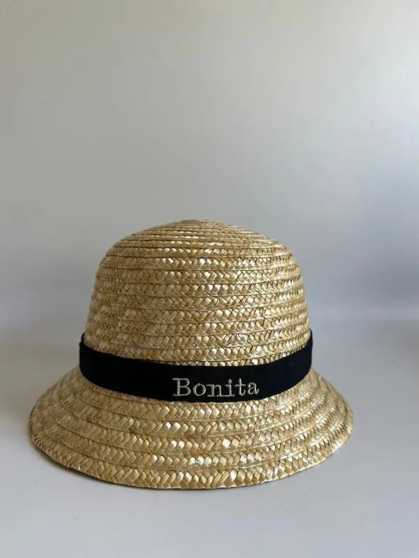 Bonita's Personalised Baby Straw Bucket Hat<Boutique Bonita Discount
