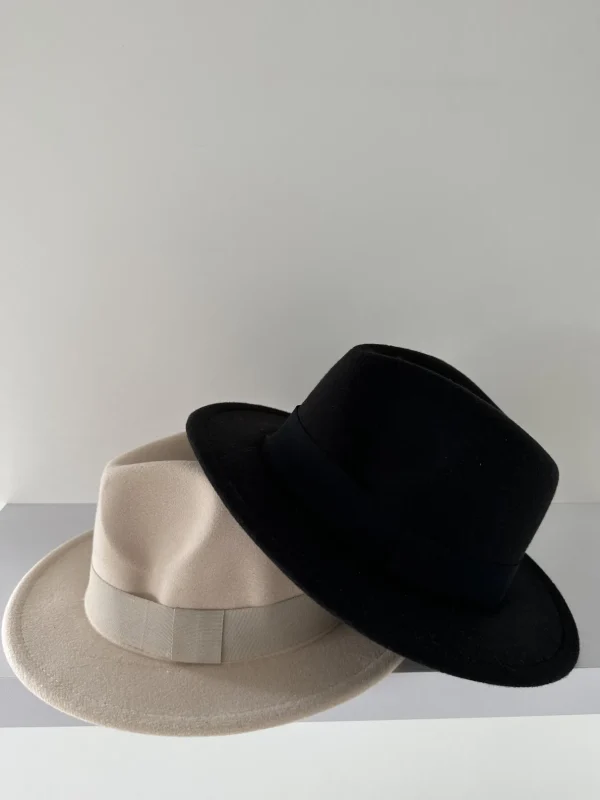 Bonita's Personalised Black Wool Fedora - Child<Boutique Bonita Fashion