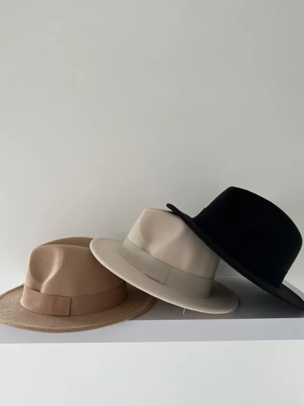 Bonita's Personalised Black Wool Fedora - Child<Boutique Bonita Fashion