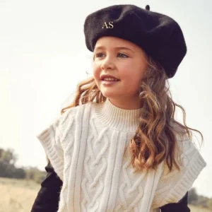 Bonita's Personalised Child Black Beret<Boutique Bonita Outlet