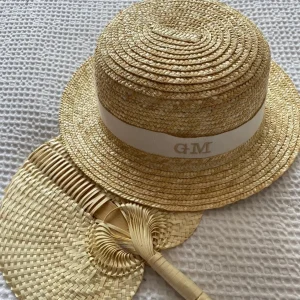 Bonita's Personalised Child Boater - Cream Ribbon<Boutique Bonita Best