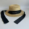 Bonita's Personalised Child Boater - Tie-up Black Ribbon<Boutique Bonita New