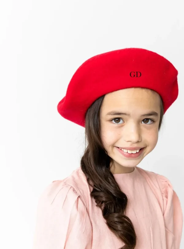 Bonita's Personalised Child Red Beret<Boutique Bonita Clearance