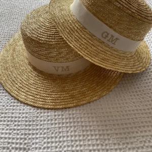 Bonita's Personalised Child Boater - Cream Ribbon<Boutique Bonita Best