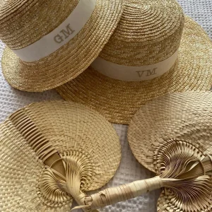Bonita's Personalised Child Boater - Cream Ribbon<Boutique Bonita Best