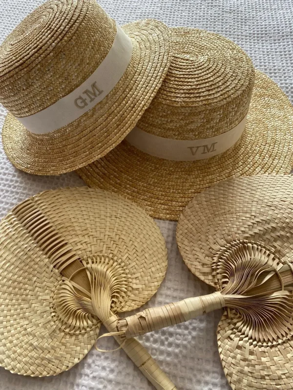 Bonita's Personalised Child Boater - Cream Ribbon<Boutique Bonita Best