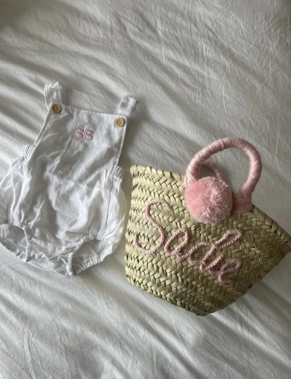 Bonita's Personalised Classic Baby Romper - White<Boutique Bonita Discount