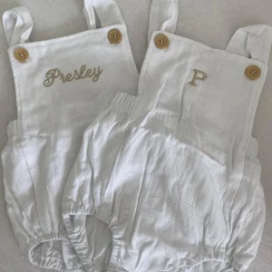 Bonita's Personalised Classic Baby Romper - White<Boutique Bonita Discount